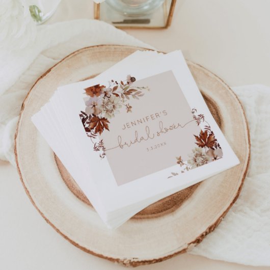 Elegant rustic fall bruiloft servetten