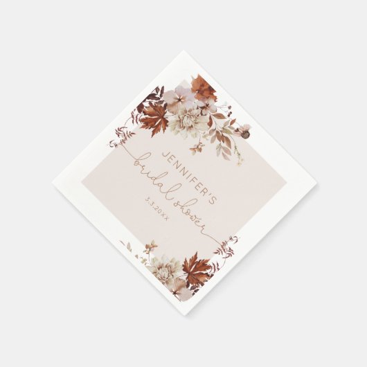 Elegant rustic fall bruiloft servetten (Hoek)