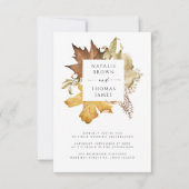 Elegant Rustic Fall Wedding All in one QR Code Kaart (Voorkant)