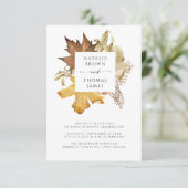 Elegant Rustic Fall Wedding All in one QR Code Kaart (Staand voorkant)