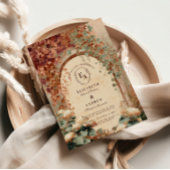 Elegant Rustic Fall Wedding Kaart