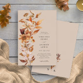 Elegant Rustic Fall Wedding Uitnodiging