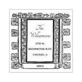 Elegant Rustic Familienaam Return Address Rubberstempel (Afrduk)