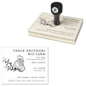 Elegant Rustic Family Farmhead  Eierkarton Rubberstempel (Gestempeld)