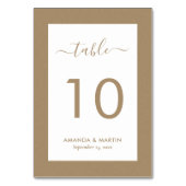 Elegant Rustic Faux Kraft Paper Wedding Kaart (Achterkant)