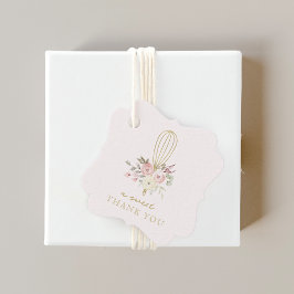 Elegant Rustic Floral Bakery Een fijn woord Bedankjes Labels