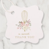 Elegant Rustic Floral Bakery Een fijn woord Bedankjes Labels (Voorkant)