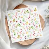 Elegant Rustic Floral Garden Baby Shower Servet