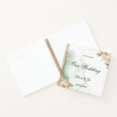 Elegant Rustic Floral Greenery trouwgastenboek Notitieboek (Binnen)