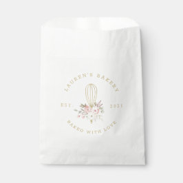 Elegant Rustic Floral Home Bakery Logo Bedankzakje
