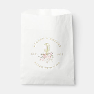 Elegant Rustic Floral Home Bakery Logo Bedankzakje
