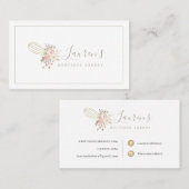 Elegant Rustic Floral Home Bakery Logo Visitekaartje (Voorkant / Achterkant)