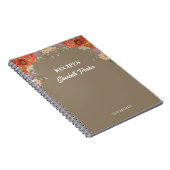 Elegant rustic floral kitchen cookbook recipes notitieboek (Rechterzijde)