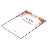 Elegant rustic floral kitchen cookbook recipes notitieboek (Linkerzijde)