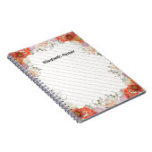 Elegant rustic floral kitchen cookbook recipes notitieboek (Rechterzijde)
