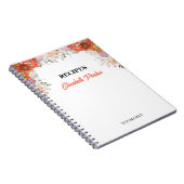 Elegant rustic floral kitchen cookbook recipes notitieboek (Rechterzijde)