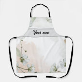 Elegant rustic floral kitchen schort (Voorkant)