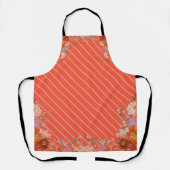 Elegant rustic floral kitchen schort (Voorkant)