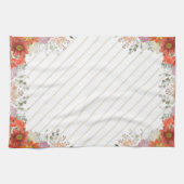 Elegant rustic floral kitchen theedoek (Horizontaal)