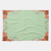 Elegant rustic floral kitchen theedoek (Horizontaal)