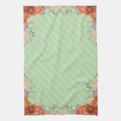 Elegant rustic floral kitchen theedoek (Verticaal)