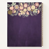 Elegant rustic floral koekjesboek recipesjournal notitieboek (Achterkant)