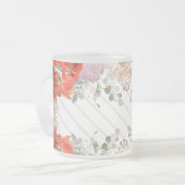 Elegant rustic floral  matglas koffiemok (Voorkant links)