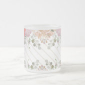 Elegant rustic floral  matglas koffiemok (Center)