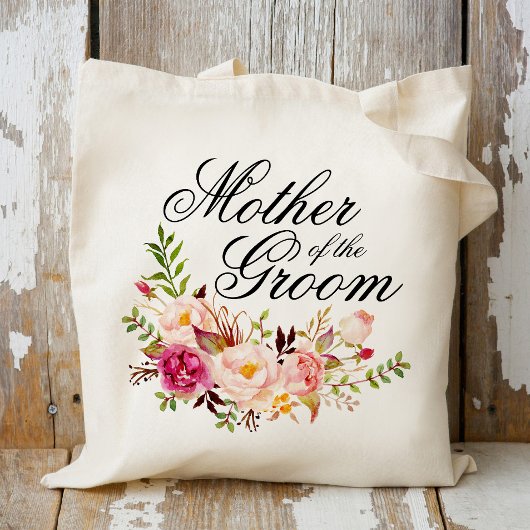 Elegant Rustic Floral Moeder van de Groom Tote Bag