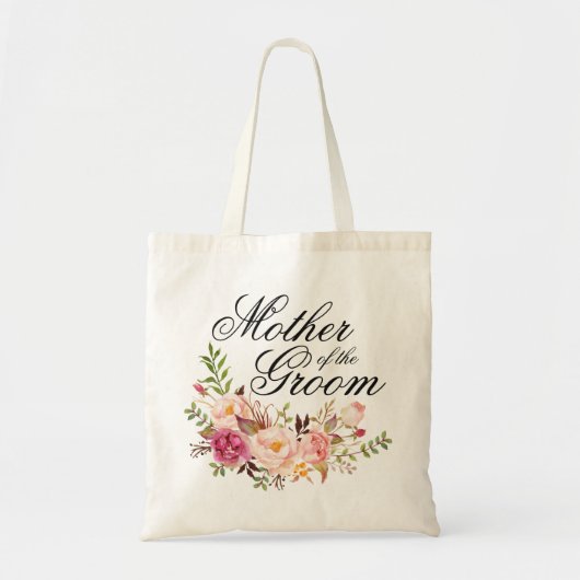 Elegant Rustic Floral Moeder van de Groom Tote Bag (Voorkant)