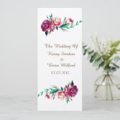 Elegant Rustic Floral Wedding Invitation Kaart (Staand voorkant)