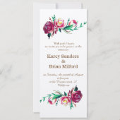 Elegant Rustic Floral Wedding Invitation Kaart (Achterkant)