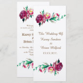 Elegant Rustic Floral Wedding Invitation Kaart (Voorkant / Achterkant)