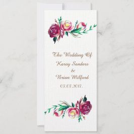 Elegant Rustic Floral Wedding Invitation Kaart