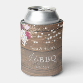 Elegant Rustic Floral Wood I Do BBQ Beer Blikjeskoeler