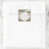 Elegant Rustic Forest Trees Misty Clearing Vierkante Sticker (Tas)