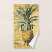 Elegant Rustic French Calligraphy Pineapple Bad Handdoek (Handdoek)
