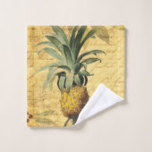 Elegant Rustic French Calligraphy Pineapple Bad Handdoek (Wasdoekje)