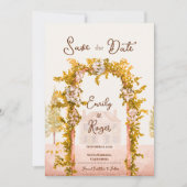 Elegant Rustic Garden Arch Wedding Save the Date Aankondiging (Voorkant)