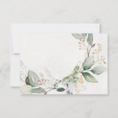 Elegant Rustic Gold Greenery Eucalyptus Modern RSVP Kaartje (Achterkant)