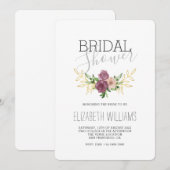 Elegant Rustic Gold Leaves Floral Vrijgezellenfees Kaart (Voorkant / Achterkant)