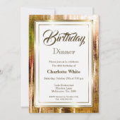 Elegant Rustic Gold Lijst 40e geboortedag Kaart (Voorkant)