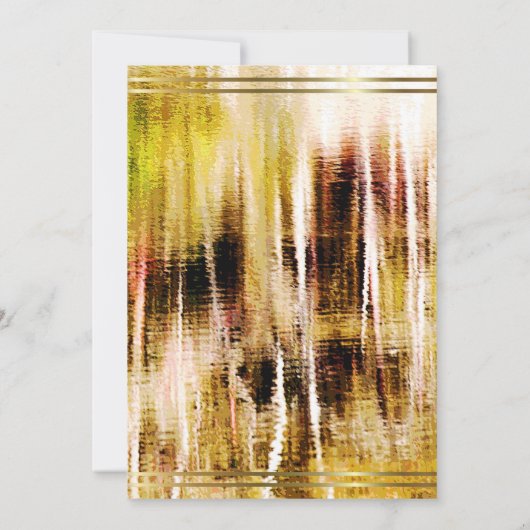 Elegant Rustic Gold Lijst 40e geboortedag Kaart (Achterkant)