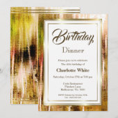 Elegant Rustic Gold Lijst 40e geboortedag Kaart (Voorkant / Achterkant)