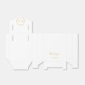 Elegant Rustic Gold Monogram - Hartelijk dank Bedankdoosjes (Uitgevouwen)
