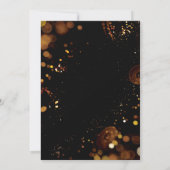 Elegant Rustic Gold New Years Eve Party Kaart (Achterkant)