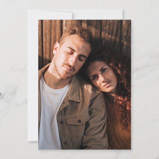 Elegant Rustic Green Barn Photo Wedding Kaart (Achterkant)