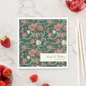 Elegant Rustic Green Floral Custom Wedding Servet (Insitu)