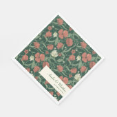 Elegant Rustic Green Floral Custom Wedding Servet (Hoek)
