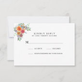 Elegant Rustic Greenery Floral Botanical RSVP Kaartje (Voorkant)